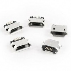 1X (5 db mini B típusú B USB-aljzat 180 fokos 5 tűs SMD SMT forrasztás J Z7H6