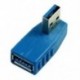 1X (Kék függőleges balra fordított 90 fokos USB 3.0 bemeneti csatlakozó H0N0 csatlakozóhoz - női adapterhez)