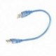 1X (30 cm 1 Ft USB 2.0 típusú A / A dugasz-dugasz dugasz-hosszabbító kábel kék T7W2)