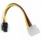 1X (4-pólusú aljzat 6-tűs aljzathoz) PCIe PCI Express Adapt P0P1 tápkábel