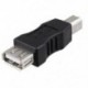 USB típusú nyomtató adapter A típusú B típusú hím fekete ezüst hangú D3X5