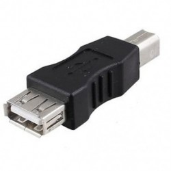 USB típusú nyomtató adapter A típusú B típusú hím fekete ezüst hangú D3X5