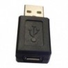 USB A dugasz - mini USB aljzat adapter (fekete) J2P2