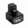 180 fokkal felfelé derékszögű Mini USB OTG és USB 2.0 belső bővítő adapter H1R6