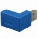 USB 3.0 A férfi-női 90 fokos szögváltó csatlakozó adapter, kék R3L4