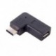 C-típusú USB-C típusú hím-mikro-USB 2.0 5-pólusú dugaszoló adapter 90 fokos szög F3A1
