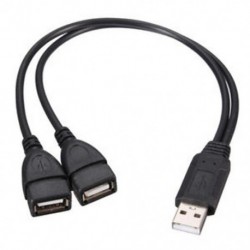 USB 2.0A aljzat 2 kettős USB aljzat Jack Y Splitter Verteiler adapter Kabel F3B8