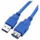 0,3m - SuperSpeed USB 3.0 bemeneti és női adatkábel-hosszabbító kábel a C @ E4T6 PC laptophoz