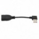 USB 2.0 A férfi-női szög 90 fokos Bal és jobb kanyarok O-kábel J7Q3