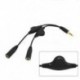 1X (3,5 mm M / 2F 15 cm sztereó fejhallgató audio hosszabbító kábel   B3X5 hangerőszabályzó)