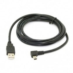 1,8 m-es Mini B B típusú, 5 tűs hím, 90 fokos balra fordítva, USB 2.0 aljzathoz, C V5F7
