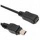 1,5 m-es Mini USB B 5 tűs dugaszoló aljzat-hosszabbító kábel adapter fekete X2U9