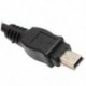 1,5 m-es Mini USB B 5 tűs dugaszoló aljzat-hosszabbító kábel adapter fekete X2U9