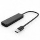 fekete - 1X (ultravékony USB Hub 4-portos USB 2.0 Hub R3U2)