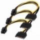 1X (SATA 15 - 6 tűs tápkábel 3-pack 15-tű SATA - 6 tűs pci Express T7S2