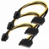 1X (SATA 15 - 6 tűs tápkábel 3-pack 15-tű SATA - 6 tűs pci Express T7S2