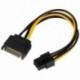 1X (SATA 15 - 6 tűs tápkábel 3-pack 15-tű SATA - 6 tűs pci Express T7S2