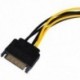 1X (SATA 15 - 6 tűs tápkábel 3-pack 15-tű SATA - 6 tűs pci Express T7S2