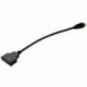 Dupla HDMI dugasz és HDMI aljzat adapterkábel csatlakoztatása 30 cm (fekete) E8L1
