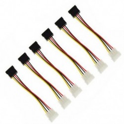 6X új IDE / Molex 4-tűs aljzathoz soros ATA SATA 15-pólusú dugaszoló adapterhez F1U3