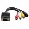 VGA adapter a TV S-Video RCA kimeneti kábelhez a C3R3 PC videóhoz