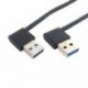 USB 3.0 típusú A hím, 90 fokos balra, derékszögű, hosszabbító kábel S F2V5