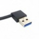 USB 3.0 típusú A hím, 90 fokos balra, derékszögű, hosszabbító kábel S F2V5