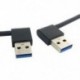 USB 3.0 típusú A hím, 90 fokos balra, derékszögű, hosszabbító kábel S F2V5