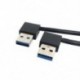 USB 3.0 típusú A hím, 90 fokos balra, derékszögű, hosszabbító kábel S F2V5