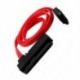 SFF-8482 SAS 29 tűs, 15 tűs és 7 tűs SATA hálózati adapter kábel piros, T1G8