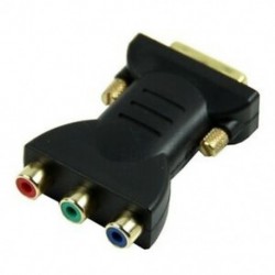 1X (1 DVI-I24  5 dugaszos és 3 RCA csatlakozódugó-átalakító adapter (fekete) C6B2)