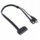 2,5 hüvelykes merevlemez-meghajtó SATA 22Pin az eSATA Data USB-tápkábel-adapterhez X2Y3