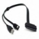2,5 hüvelykes merevlemez-meghajtó SATA 22Pin az eSATA Data USB-tápkábel-adapterhez X2Y3