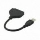 1X (Fasdga USB 3.0 - 2.5 &quot SATA III merevlemez-adapter kábel / UASP - SATA t S6Q3