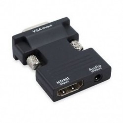 1080P HDMI aljzat - VGA hím audio kimeneti kábel-átalakító adapterrel J7W6