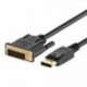 1X (DisplayPort (DP) - DVI kábel, aranyozott, 6 lábú K2E7)
