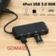1X (Rendkívül vékony USB 3.0 4-portos hub egy-négy USB-hub 4-portos kapcsoló T8M9)