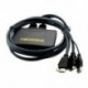 1X2 portos USB HDMI KVM kapcsoló-váltó kábellel a H3W8 kettős monitor billentyűzetéhez