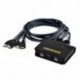 1X2 portos USB HDMI KVM kapcsoló-váltó kábellel a H3W8 kettős monitor billentyűzetéhez