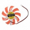2X (számítógépes piros műanyag VGA videokártya DC 12 V kefe nélküli hűtőventilátor G7X2)