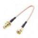 SMA aljzat SMA hüvelyes F / M antenna csatlakozókábel adapter fekete   arany C1W M7I2