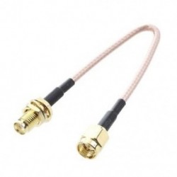 SMA aljzat SMA hüvelyes F / M antenna csatlakozókábel adapter fekete   arany C1W M7I2