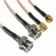 2PCS 39 hüvelykes SMA dugasz és BNC dugasz adaptercsatlakozó RF koaxiális Pigtail cabl S1X0