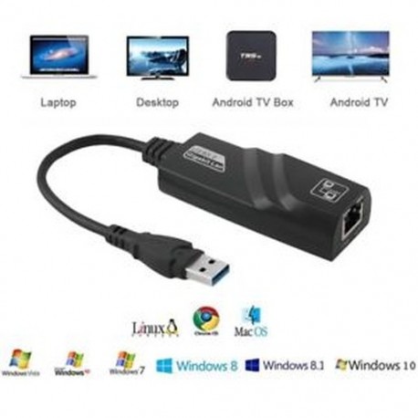 USB 3.0 - 10/100/1000 Mbps Gigabites RJ45 Ethernet LAN hálózati adapter P Y8T4-hez