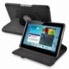 fekete, 360 fokos forgatható bőr tok 10,1 hüvelykes Samsung Galaxy Tab 2 P51 Z5J5 készülékhez