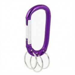 1X (lila alumínium karabiner csipesz, 3 osztott kulcstartó M3X4)