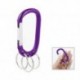 1X (lila alumínium karabiner csipesz, 3 osztott kulcstartó M3X4)