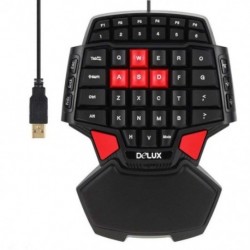 Delux T9 Gaming Keyboard 47 gombok Egykezes vezetékes USB billentyűzet Dupla szóköz P1S9