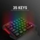 8X (Fantech K512 Rgb háttérvilágítás 35Keys One-Hand Ergonomic Gaming USB Vezetékes M S7E8