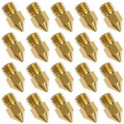 20 PCS 3D nyomtató fúvóka, 0,4 mm-es MK8 extruderfej a Creality Cr10 U4S9-hez
